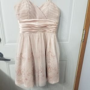 Cream spaghetti strap corset back dress size 2